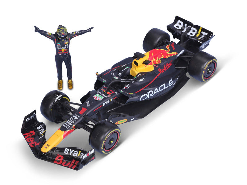 Red Bull Racing modelové auto, bburago, Max Verstappen, #1, 1:24, RB19, s pilotem