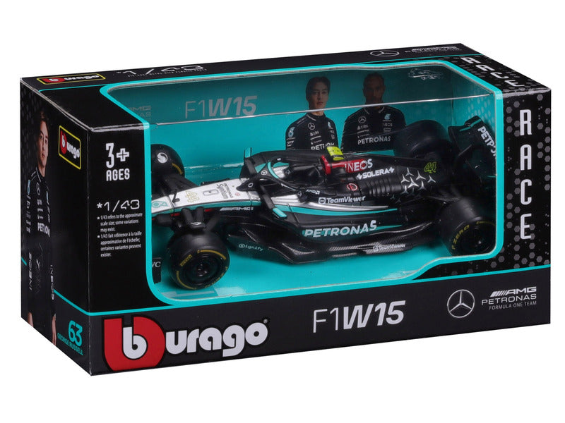 Mercedes modelové auto, bburago, Lewis Hamilton, #44, 1:43, F1W15