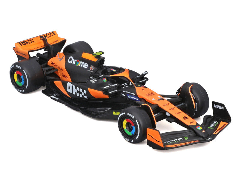 Model vozu McLaren - Bburago Lando Norris MCL38 v lakování Miami