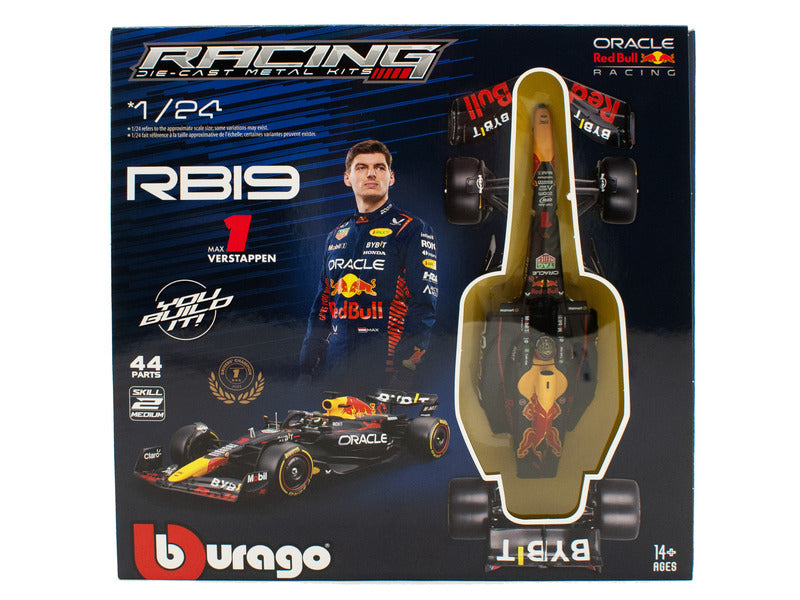 Modelová stavebnice Red Bull Racing, bburago, Max Verstappen, číslo 1, RB19