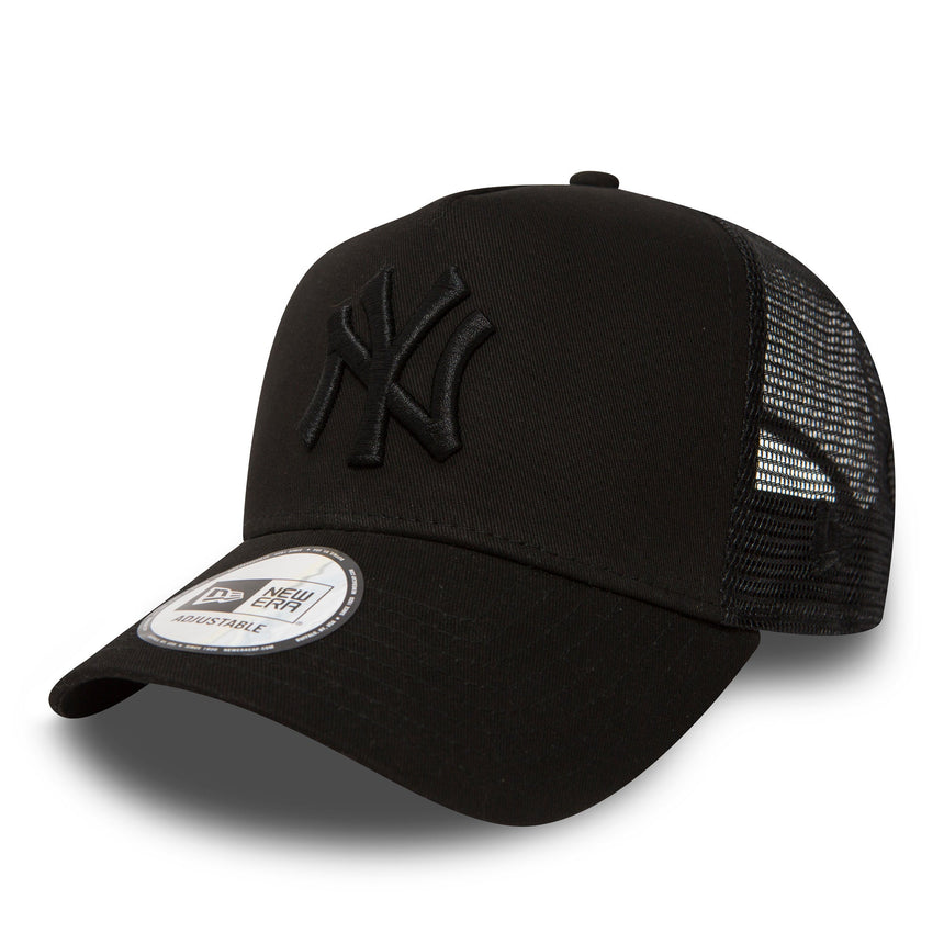 Kšiltovka New York Yankees, New Era, truckerská, plně Černá
