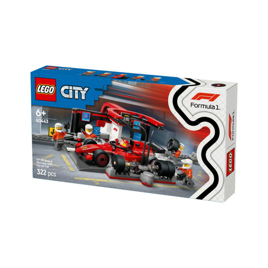 Ferrari, F1 LEGO® City 60443, box s závodním autem a posádkou 🔥