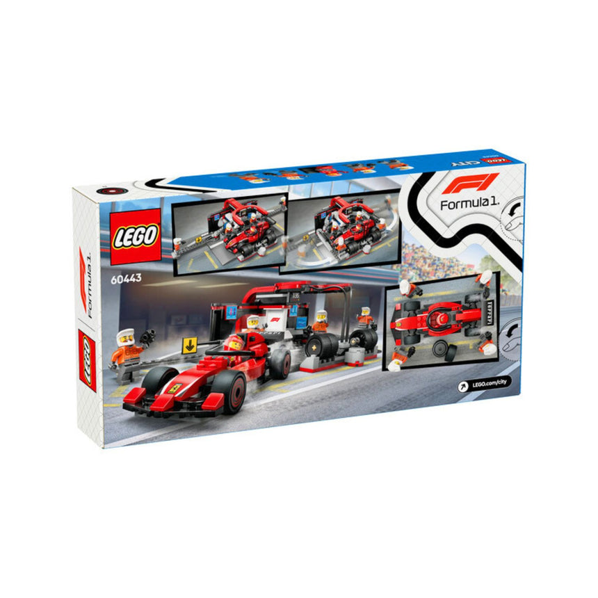 Ferrari, F1 LEGO® City 60443, box s závodním autem a posádkou 🔥
