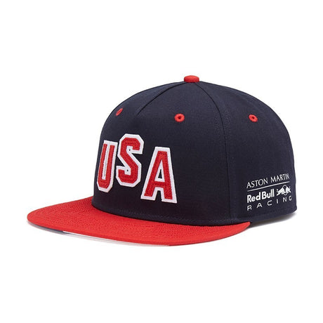 Kšiltovka Red Bull Flatbrim, GP USA, pro dospělé, modrá, 2018 - FansBRANDS®