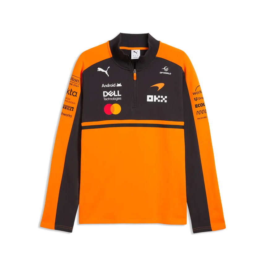 McLaren pulóver, cs tým, půl zip, papája