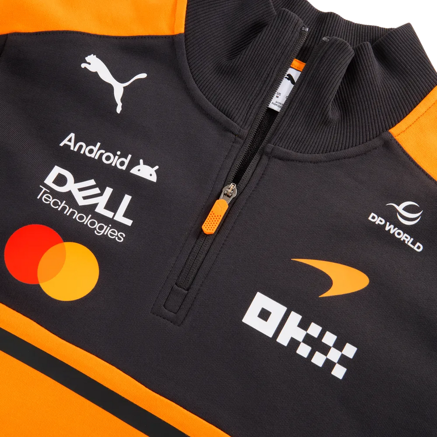 McLaren pulóver, cs tým, půl zip, papája