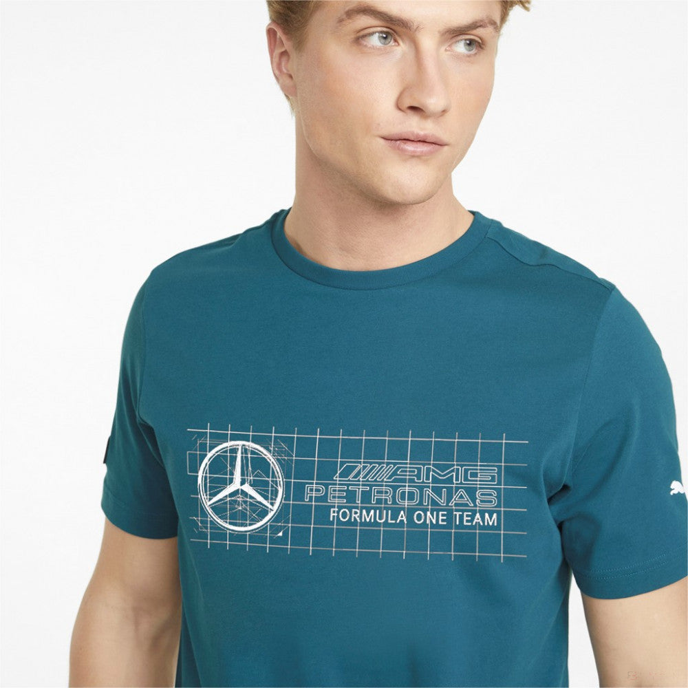 Tričko Puma Mercedes, Modré, 2022 - FansBRANDS®