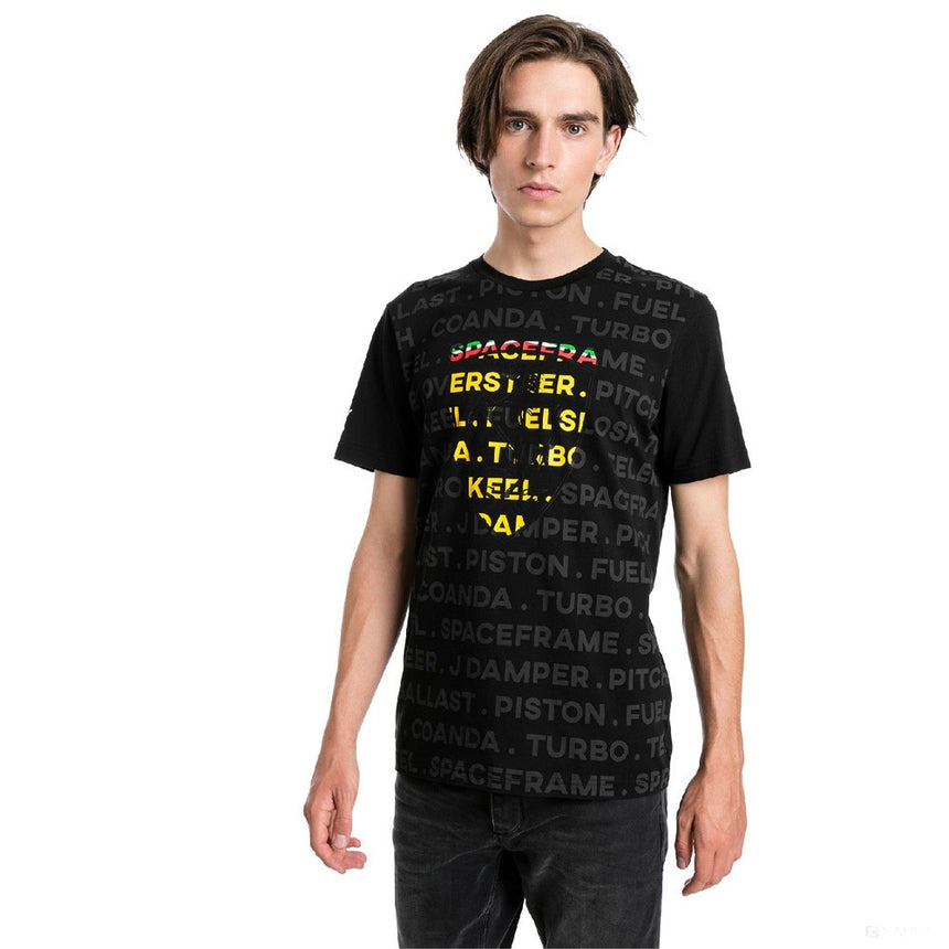 Ferrari tričko, Puma Big Shield s kulatým výstřihem, černé, 2019 - FansBRANDS®