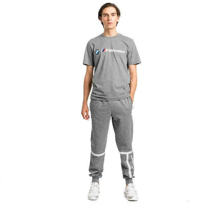 Tričko BMW, Puma BMW MMS Logo Kulatý Výstřih, Šedé, 2019