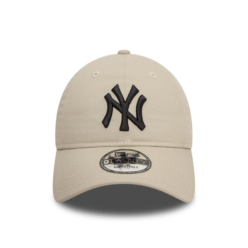 Čepice New York Yankees, černé logo, New Era, 9TWENTY, základní, béžová