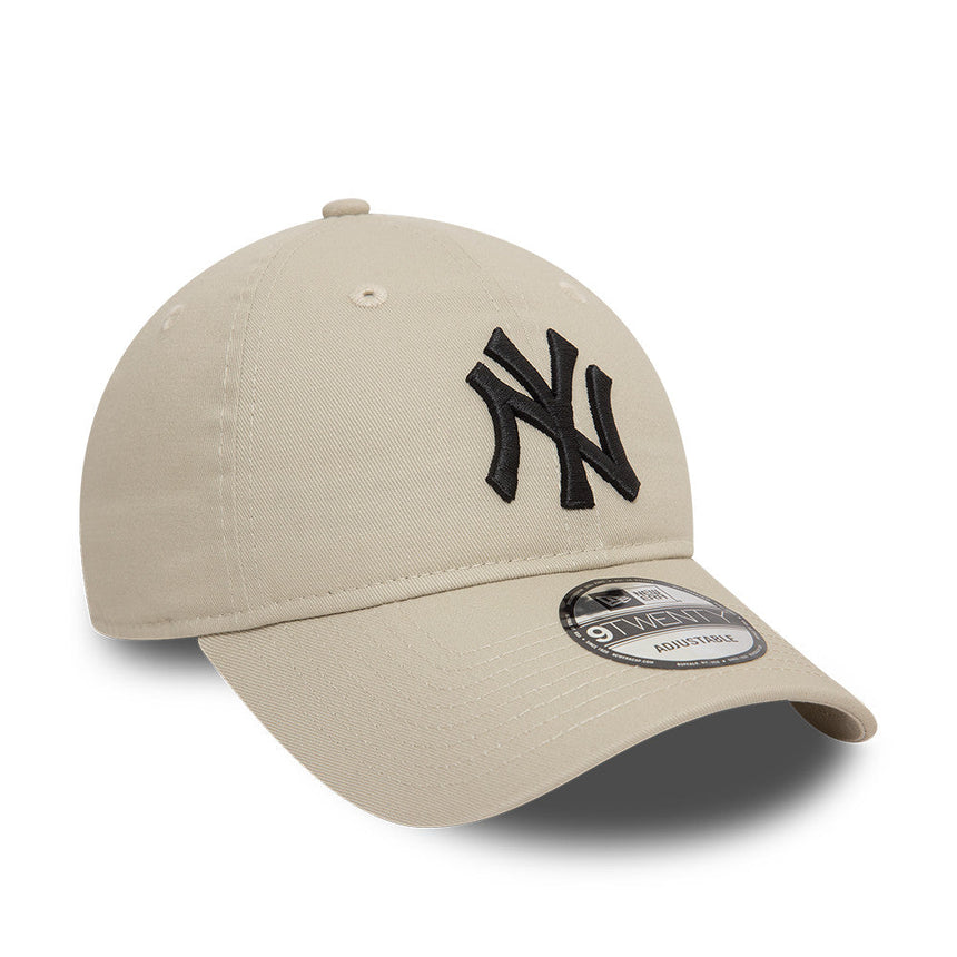 Čepice New York Yankees, černé logo, New Era, 9TWENTY, základní, béžová