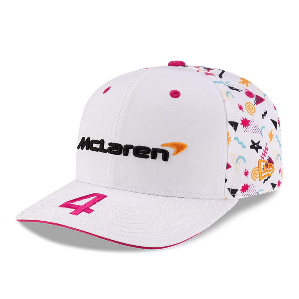 McLaren Baseball Cap, Miami, Lando Norris, New Era, 9SEVENTY SS, White 🔥