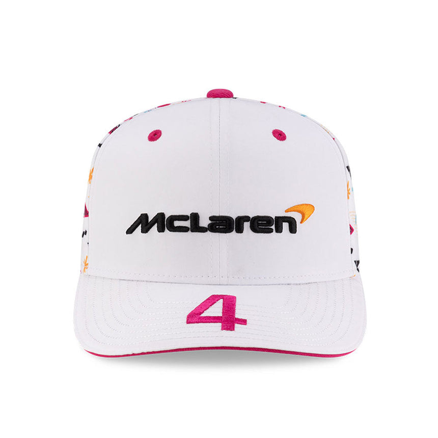 McLaren Baseball Cap, Miami, Lando Norris, New Era, 9SEVENTY SS, White 🔥