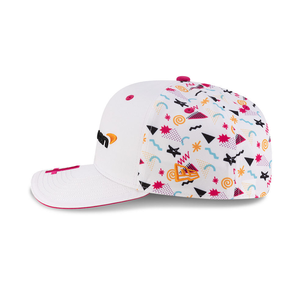 McLaren Baseball Cap, Miami, Lando Norris, New Era, 9SEVENTY SS, White 🔥