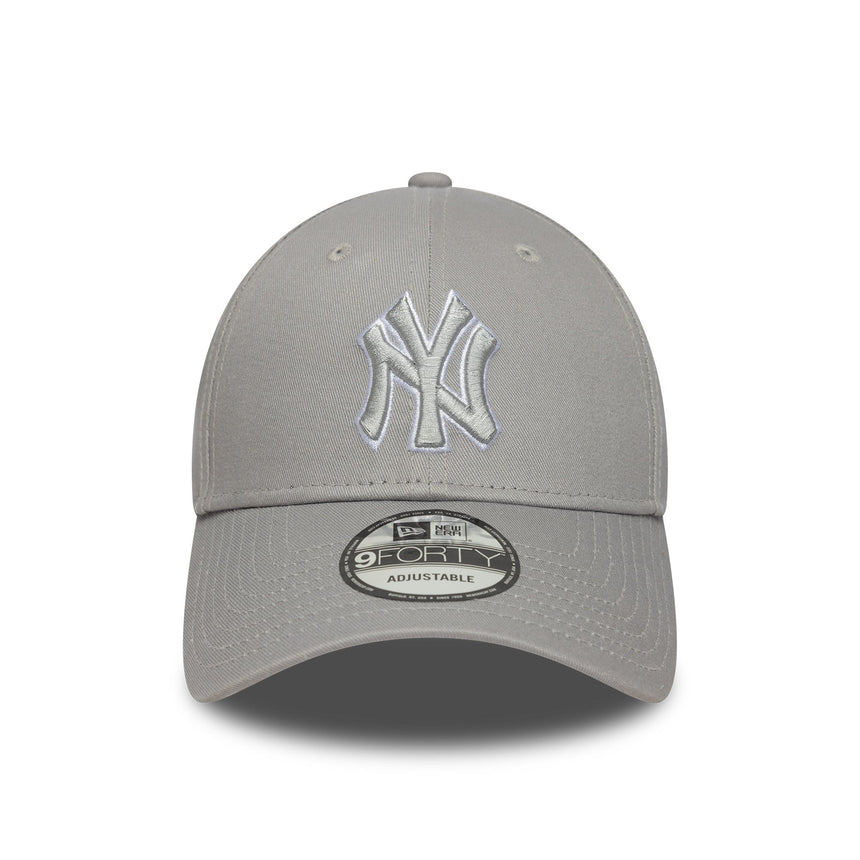 Kšiltovka New York Yankees, New Era, 9FORTY, pop outline, šedá