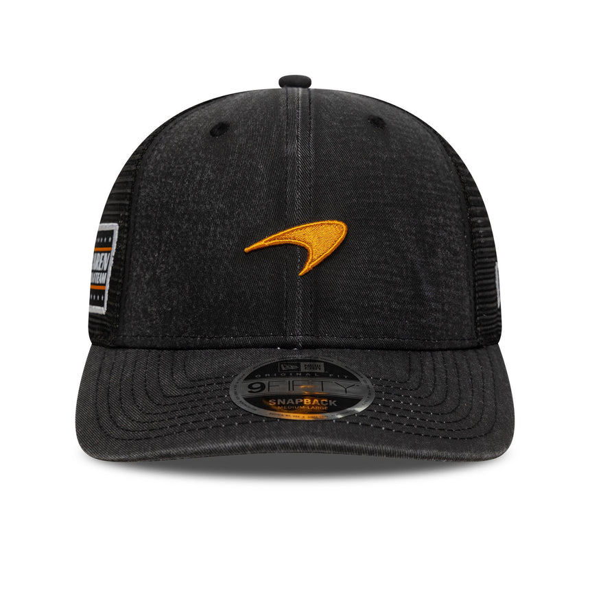 Mclaren čepice, trucker, vypraná, New Era, 9FORTY, černá