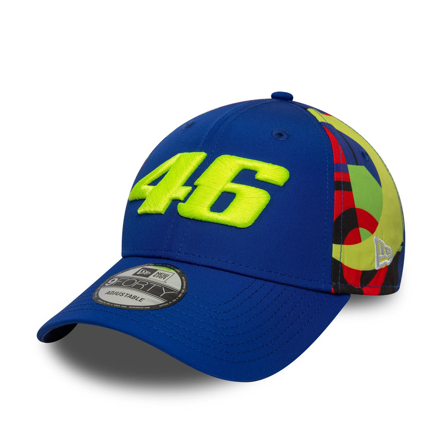 Valentio Rossi #46 Čepice, VR46, fan, New Era, 9FORTY, vícebarevná