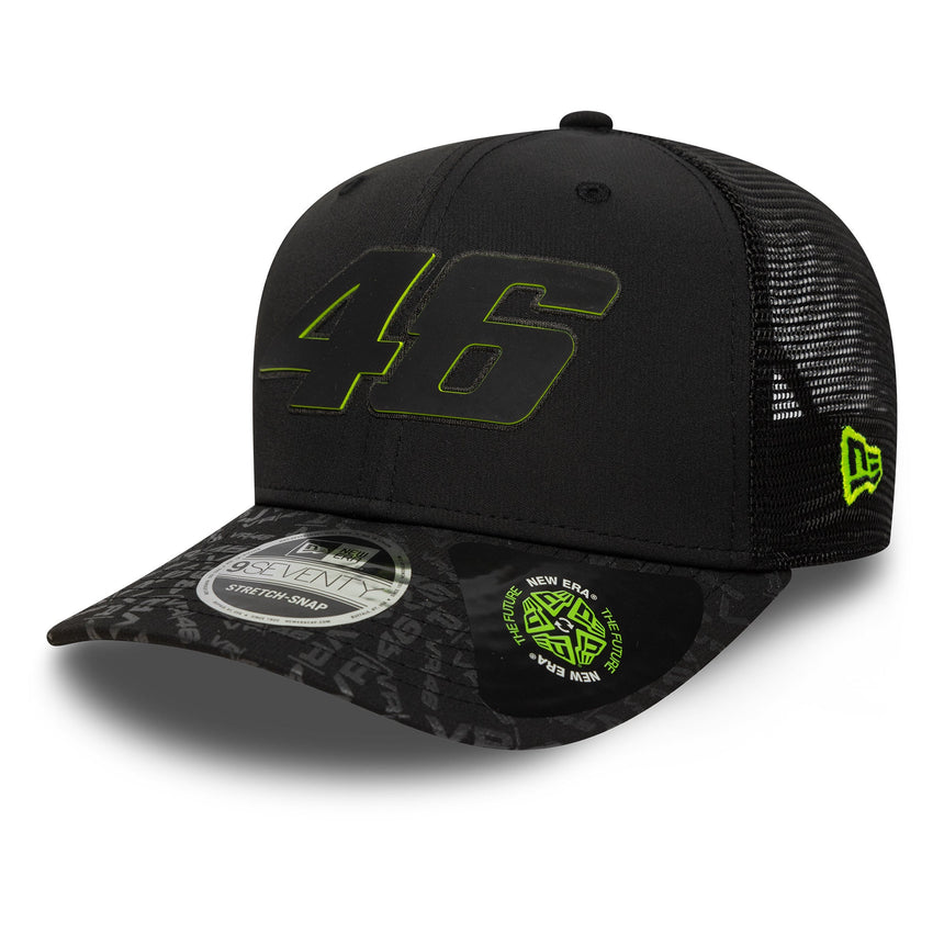 Kšiltovka Valentio Rossi #46, VR46, udržitelná, New Era, 9SEVENTY, Černá