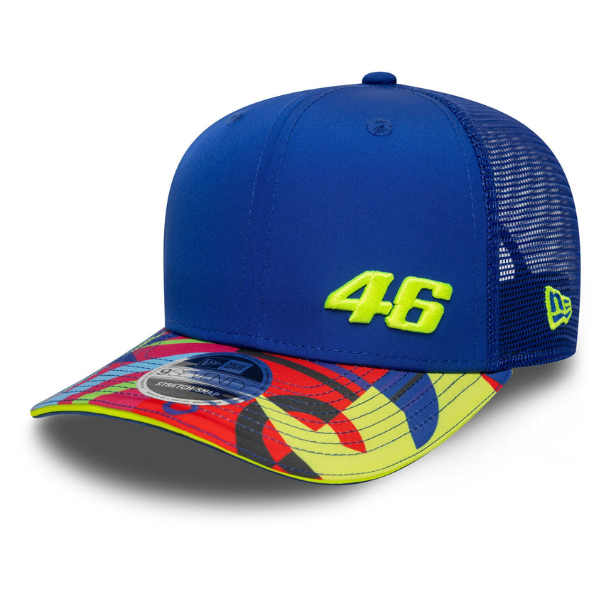 Valentio Rossi #46 kšiltovka, trucker, VR46, New Era, 9SEVENTY, modrá