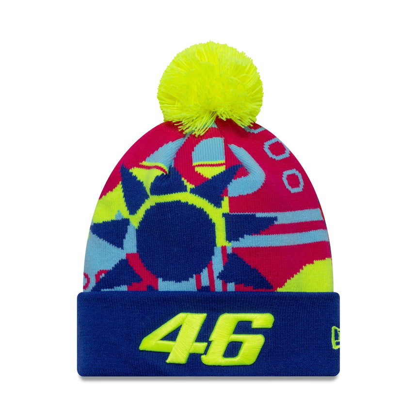 Valentio Rossi #46 pletená čepice, VR46, pletená manžeta, fanouškovské oblečení, New Era, vícebarevná