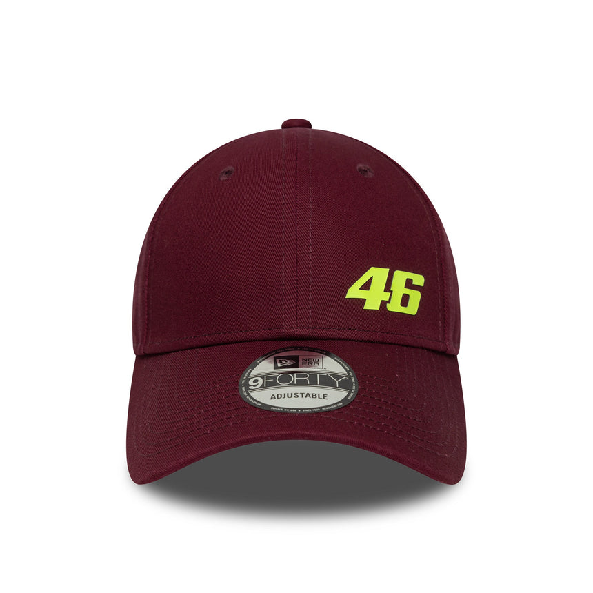 Čepice Valentino Rossi #46, VR46, sezónní, New Era, 9FORTY, burgundská
