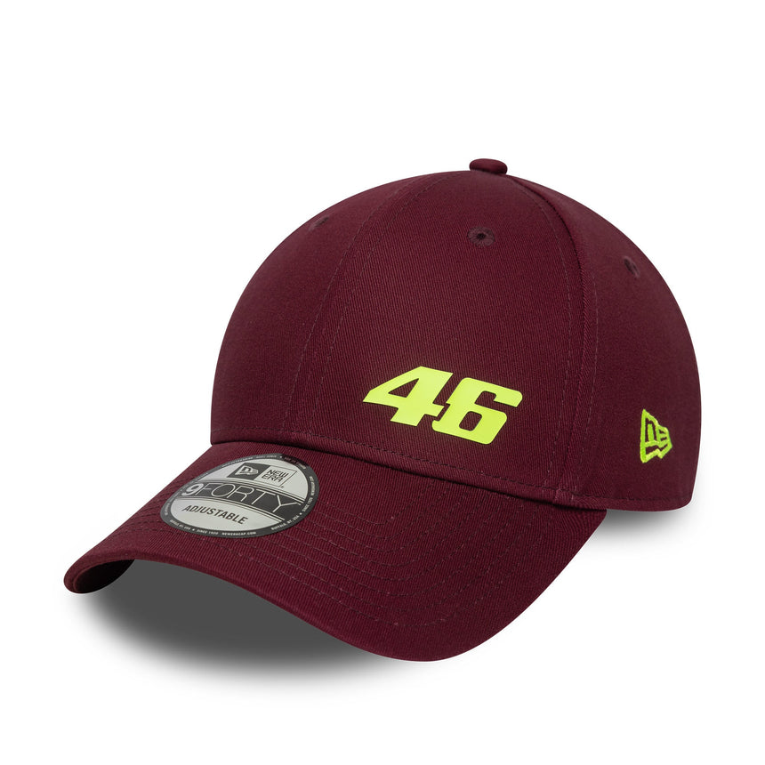 Čepice Valentino Rossi #46, VR46, sezónní, New Era, 9FORTY, burgundská