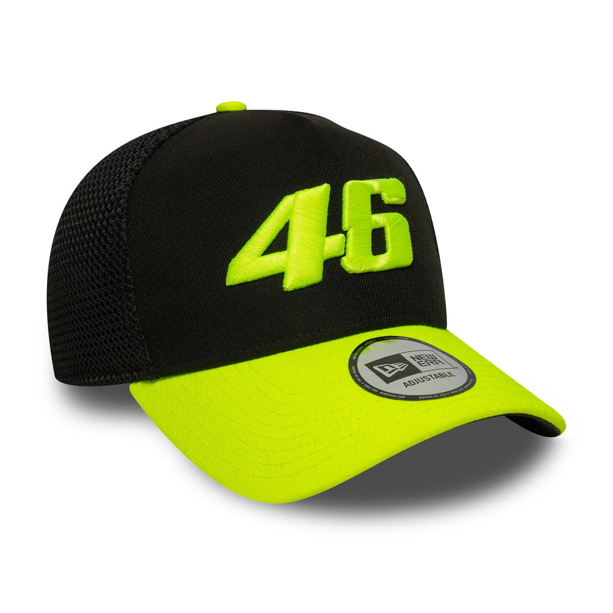 Valentio Rossi #46 Čepice, trucker, VR46, New Era, 9FORTY, Černá