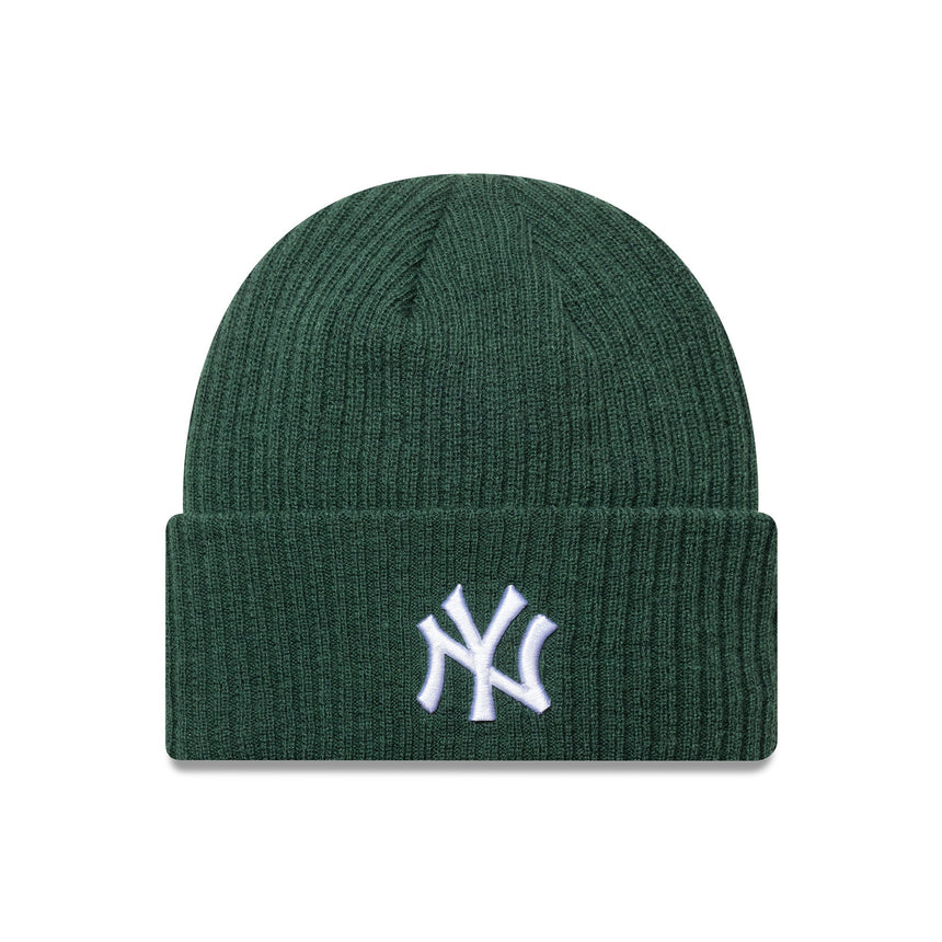 New York Yankees beanie, široká manžeta, New Era, zelená