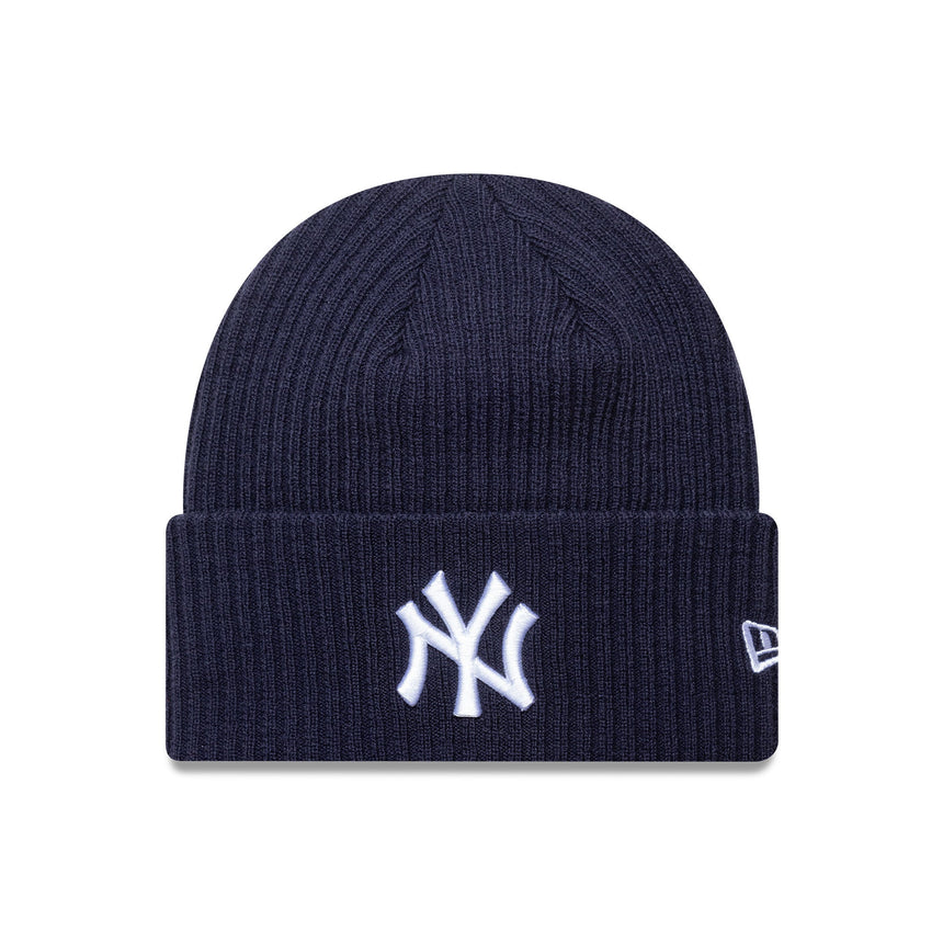 New York Yankees Čepice beanie, široký lem, New Era, modrá