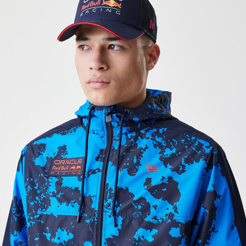 Red Bull Racing bunda, windrunner, New Era, kamufláž, modrá
