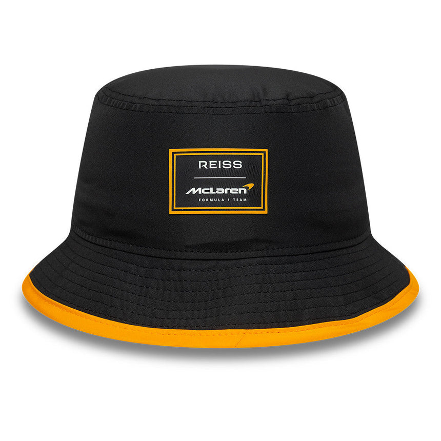 McLaren x Reiss klobouk typu bucket, sezónní, zúžený, New Era, 9FORTY, Černá
