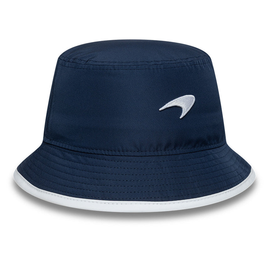 McLaren x Reiss bucket hat, sezónní, taperovaný střih, New Era, 9FORTY, modrá