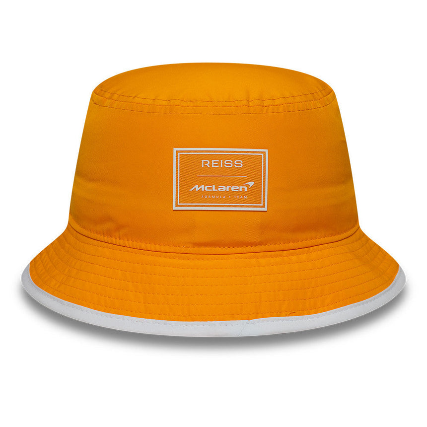 McLaren x Reiss klobouk typu bucket, sezónní, s úzkým střihem, New Era, 9FORTY, oranžová