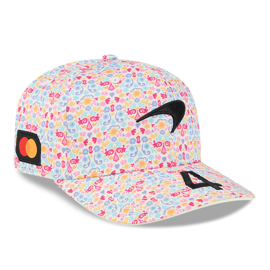 Čepice McLaren, tým, Lando Norris, speciální edice Mexiko, New Era, 9SEVENTY, bílá