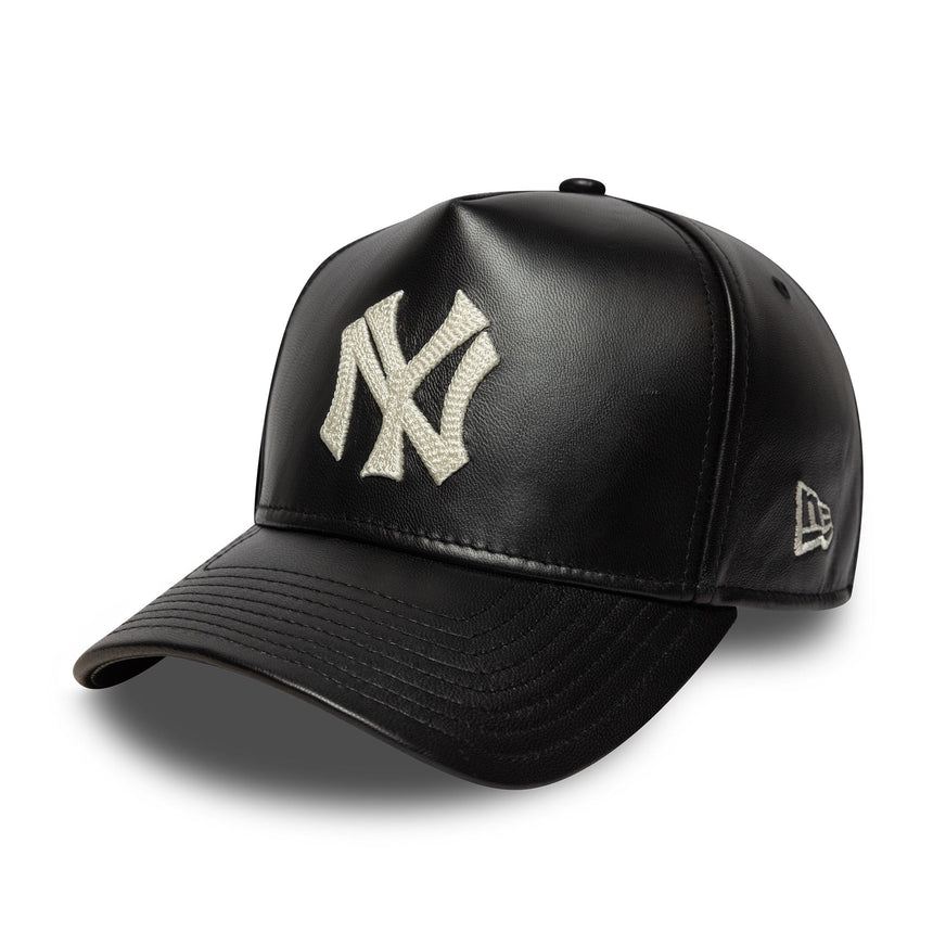 Čepice New York Yankees, kožená, New Era, 9FORTY, Černá