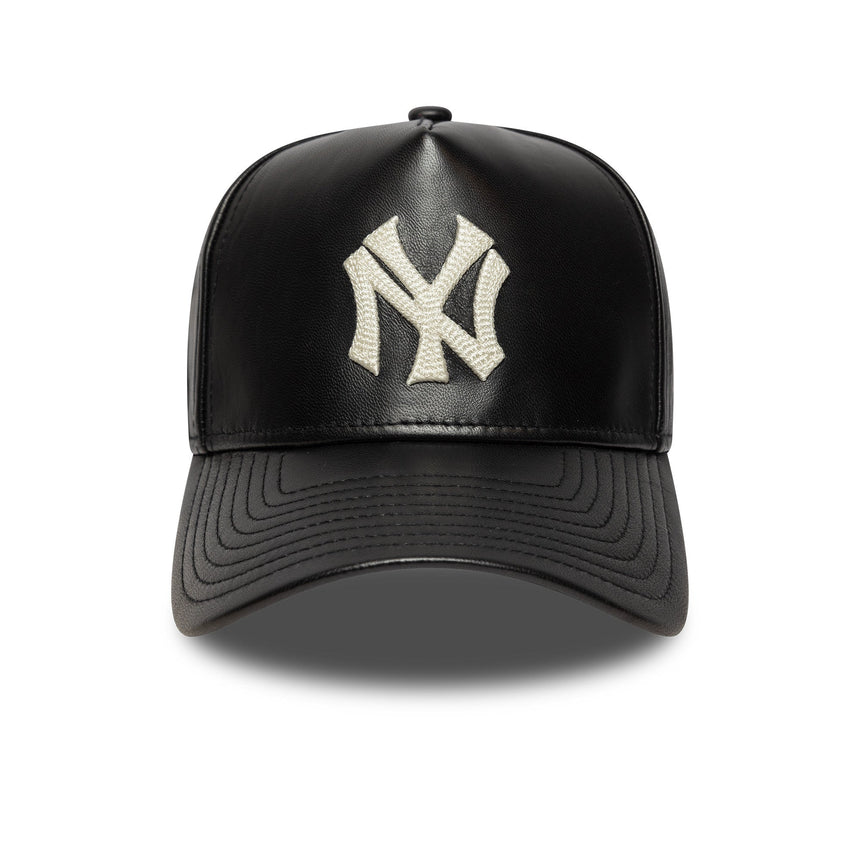 Čepice New York Yankees, kožená, New Era, 9FORTY, Černá