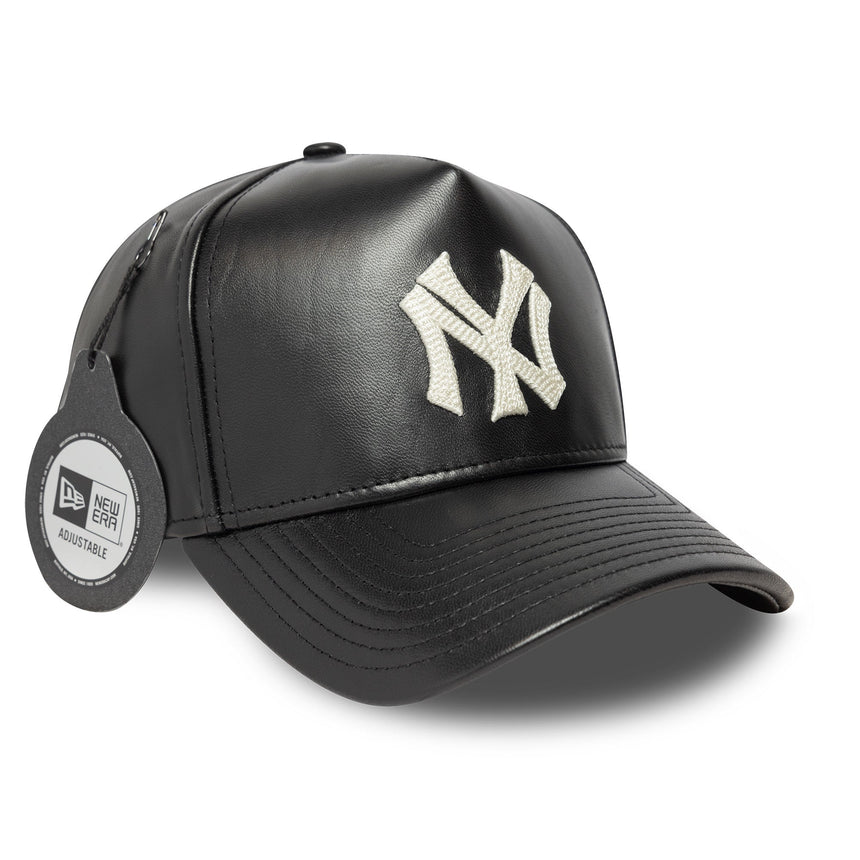 Čepice New York Yankees, kožená, New Era, 9FORTY, Černá