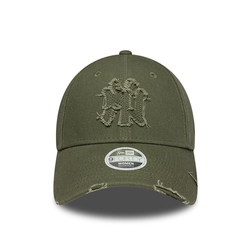 New York Yankees čepice, distressed pin, New Era, 9FORTY, hnědá