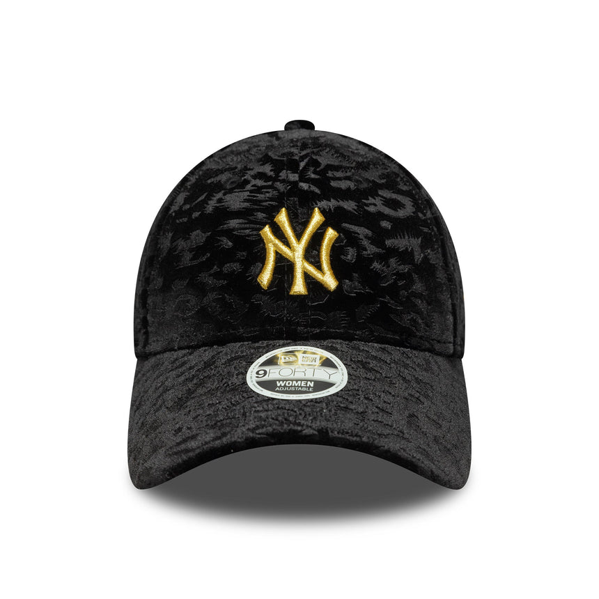 Čepice New York Yankees, leopardí velúr, 9FORTY, pro ženy, černá