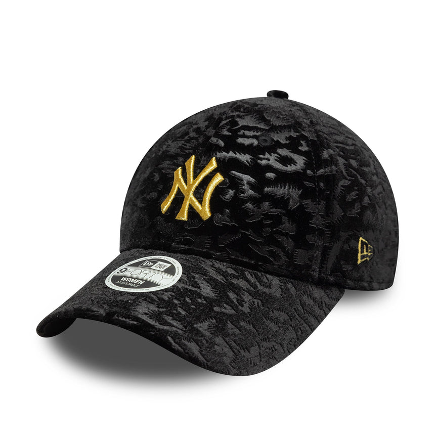 Čepice New York Yankees, leopardí velúr, 9FORTY, pro ženy, černá