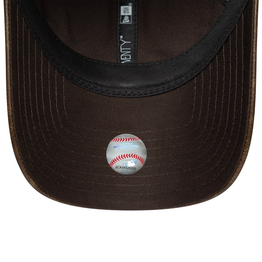 Kšiltovka New York Yankees, PU kůže, New York Yankees, 9TWENTY, hnědá, hnědá