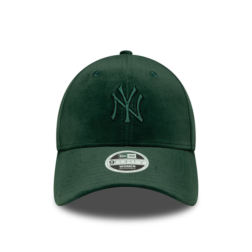 Čepice New York Yankees pro ženy, velúr, 9FORTY, New Era, zelená