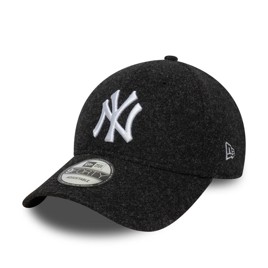 Kšiltovka New York Yankees, melton, New Era, 9FORTY, Černá