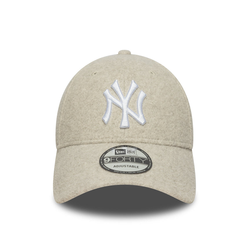 Čepice New York Yankees, meltonová vlna, 9FORTY, krémová