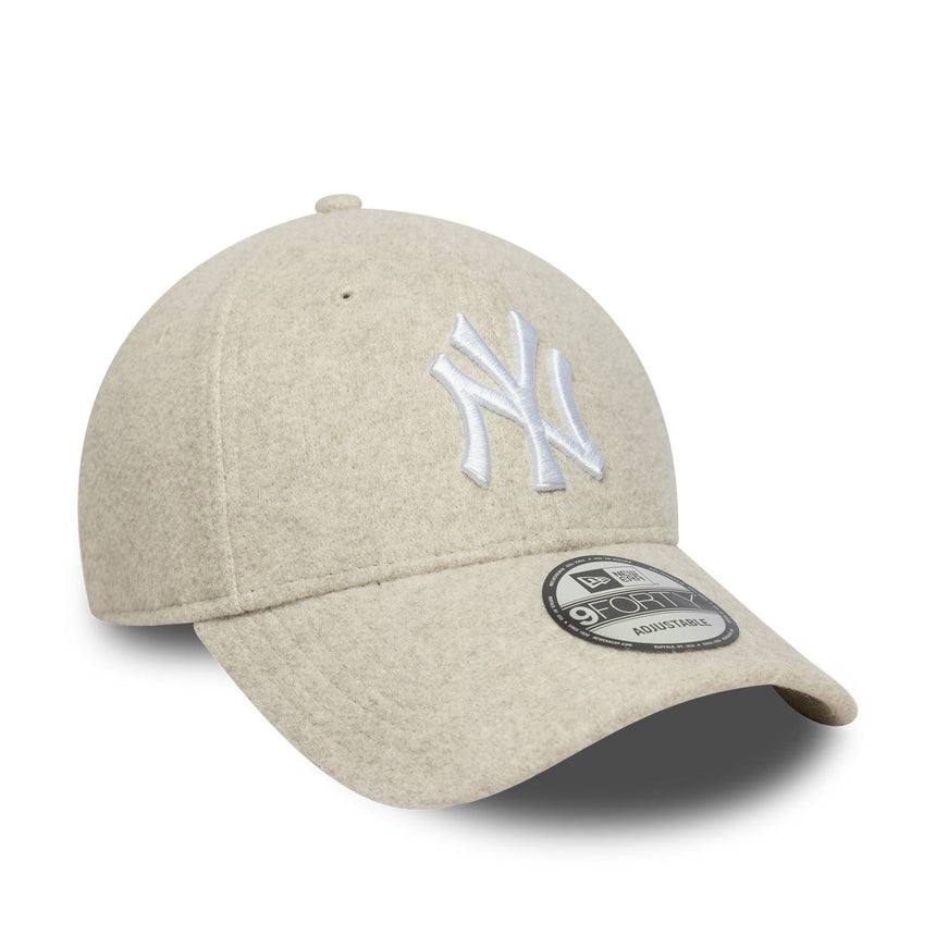 Čepice New York Yankees, meltonová vlna, 9FORTY, krémová