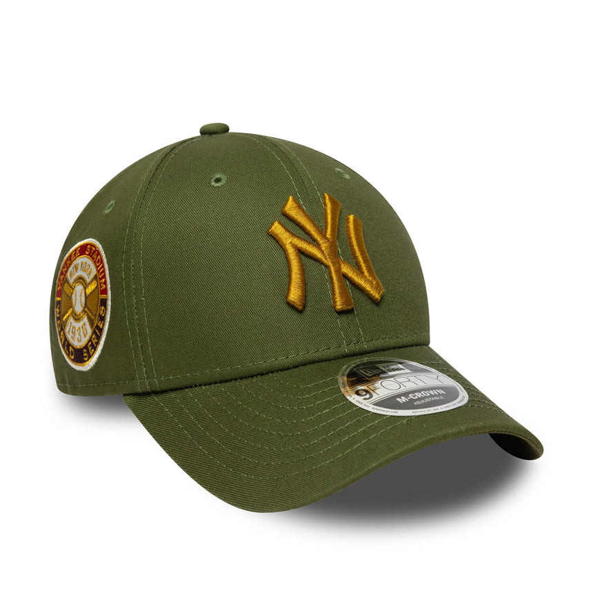 kšiltovka New York Yankees, nášivka WS, New Era, 9FORTY, nášivka, zelená