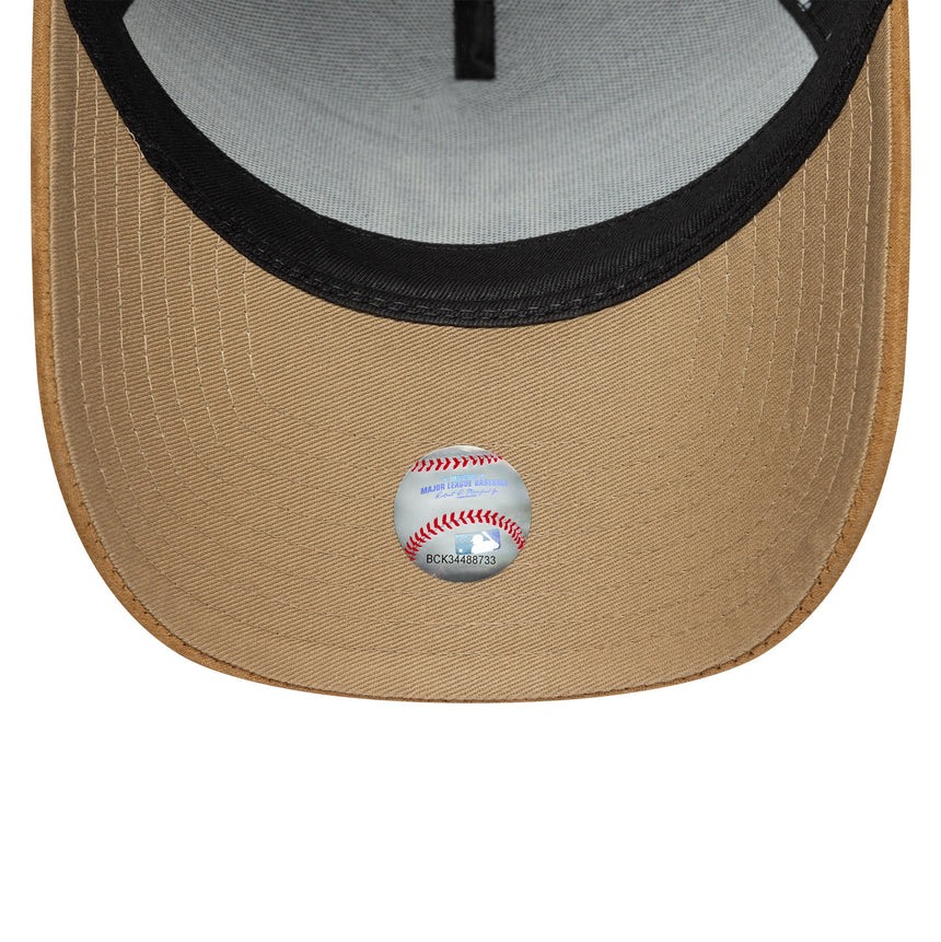 Čepice New York Yankees, semišový kšilt, A-frame, 9FORTY, Černá