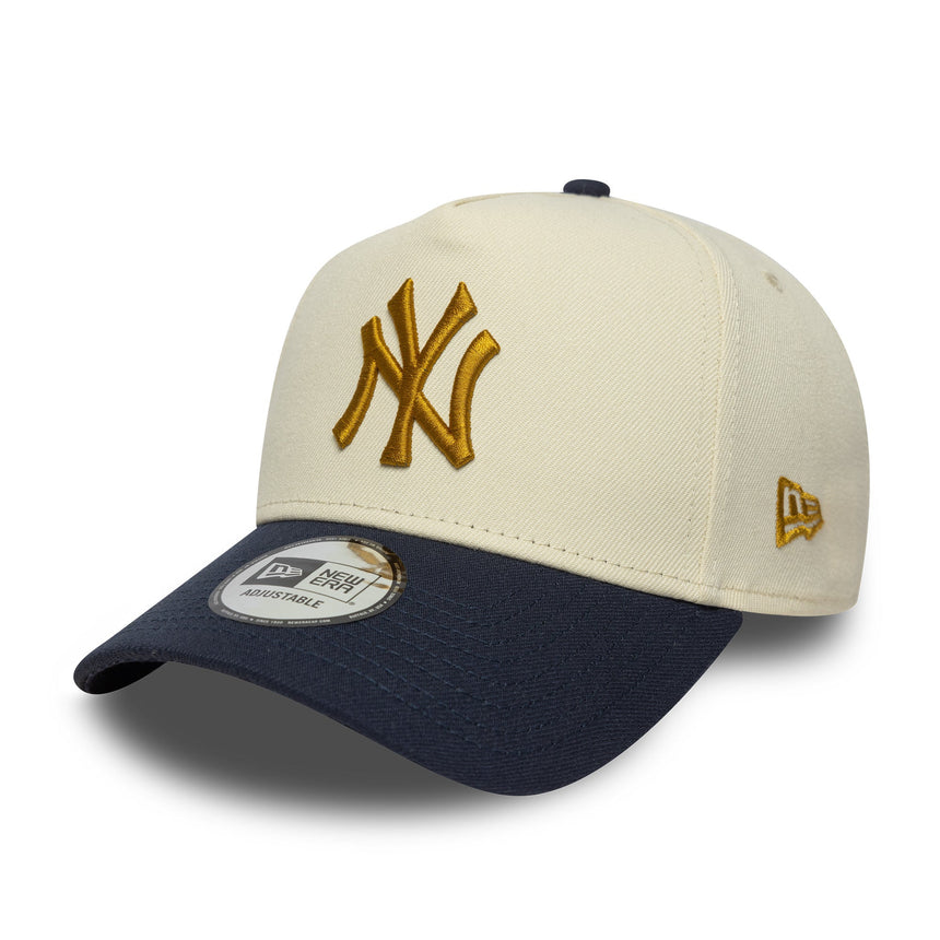 Kšiltovka New York Yankees, nášivka, New Era, 9FORTY, A-frame, béžová