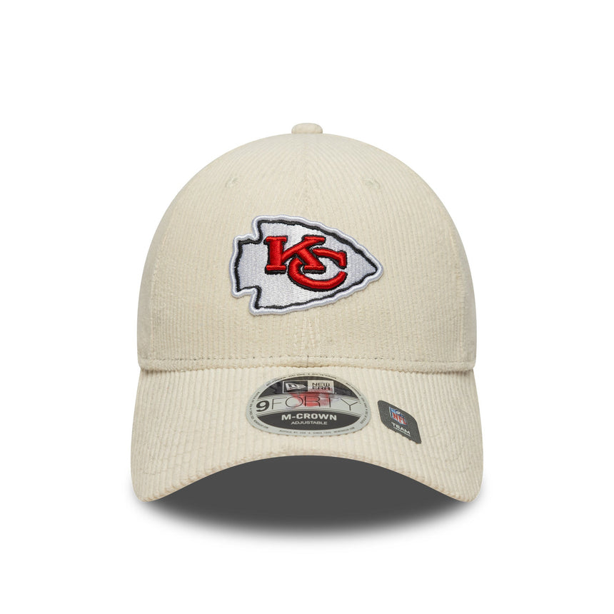 Kšiltovka Kansas City Chiefs, cordurová, New Era, 9FORTY, béžová
