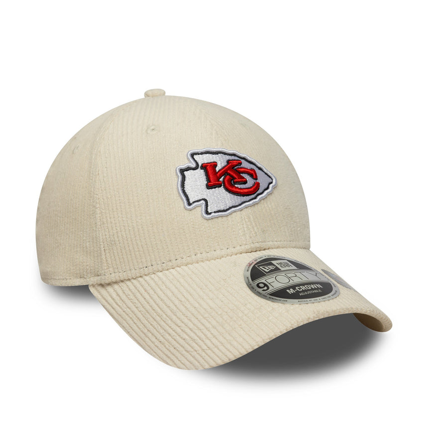 Kšiltovka Kansas City Chiefs, cordurová, New Era, 9FORTY, béžová